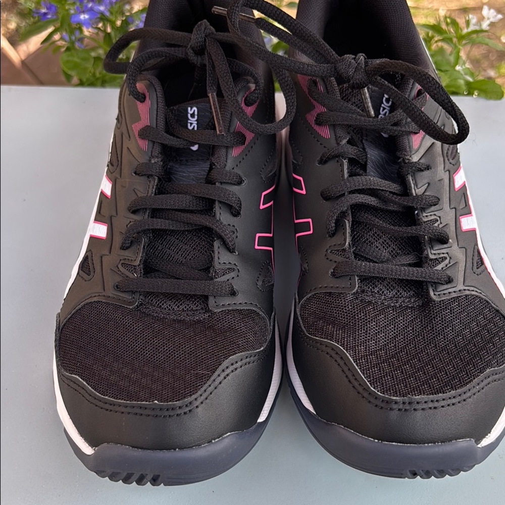 ASICS Women's Black and Pink Athletic Shoes